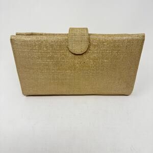 Vintage Bienen Davis Gold Woven Opera Clutch